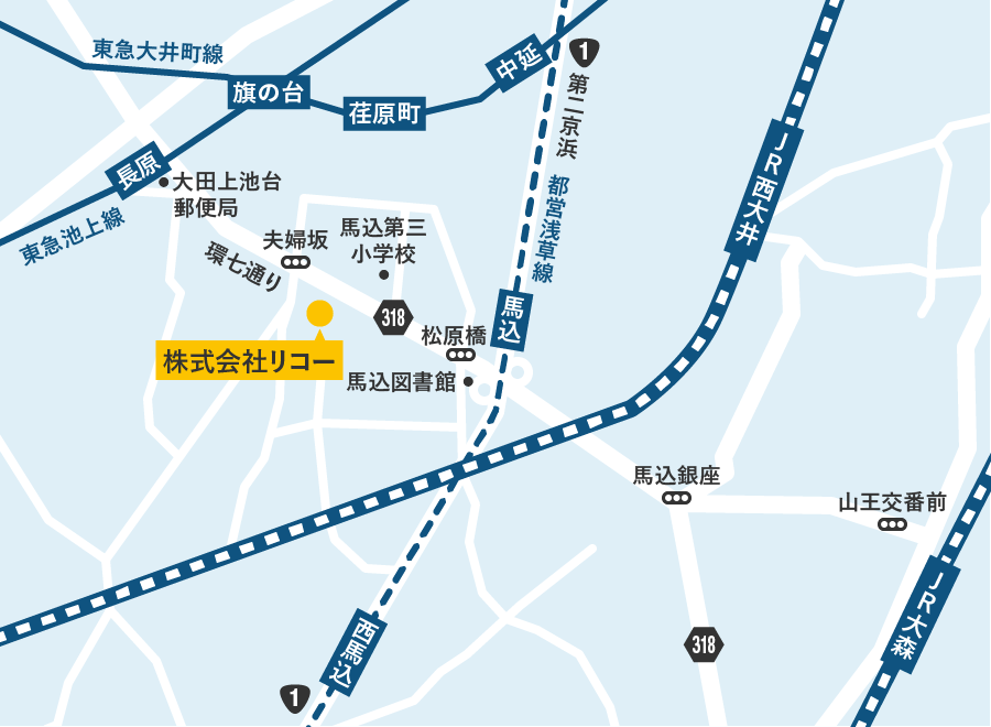 三愛会本部（株式会社リコー）の周辺地図